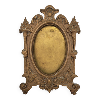 Small old brass photo frame