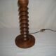 Charles Dudouyt style lamp in turned wood from the 1940s
