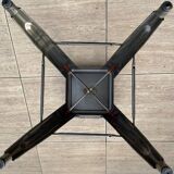 lot de 3 chaises de bar Tolix en acier brut (gris) verni