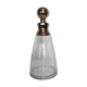 Carafe in glass and chrome metal 80s
