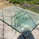 Low table design in tempered glass