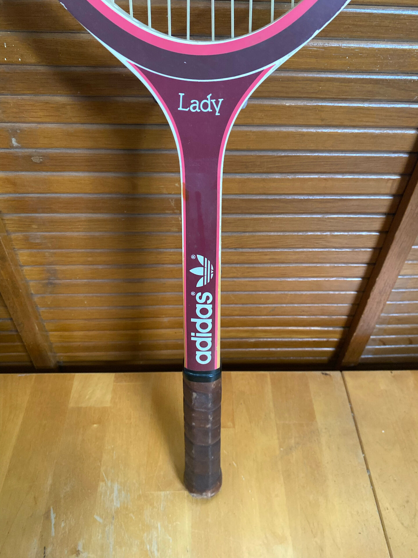 Vintage ADIDAS Lady Wooden Tennis Racket + COQ SPORTIF Case