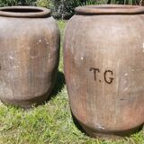 Pair of olive oil jars (or "tinajas"), Spain, 19th century