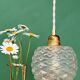 Vintage moulded glass suspension globe