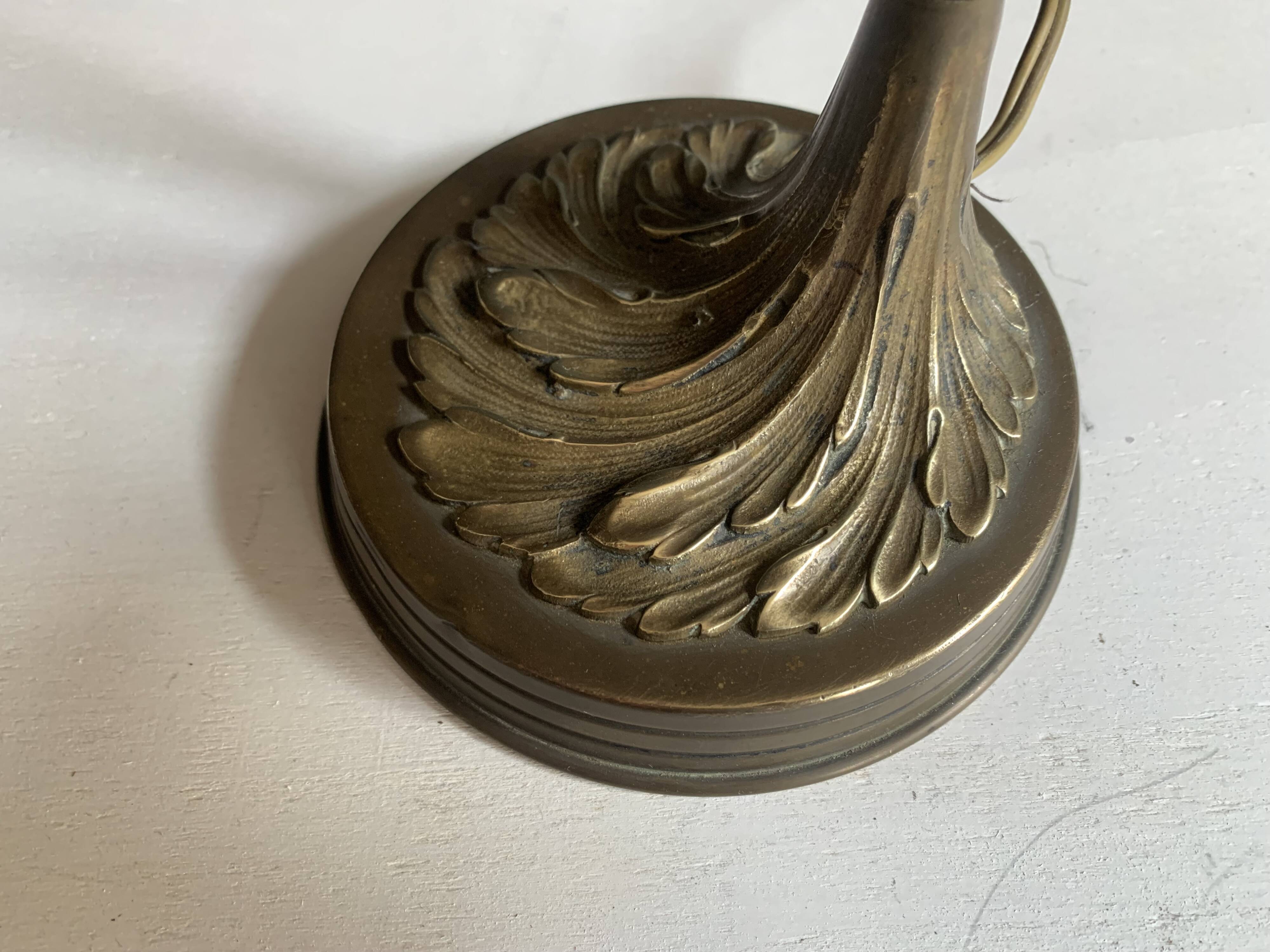 1900 bronze, brass and copper desk lamp