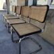 Set of 4 Marcel Breuer chairs model B32 in cane