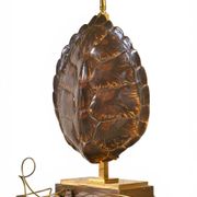 Turtle Lamp Maison Jansen - Genuine Shell & Brass (Circa 1970)