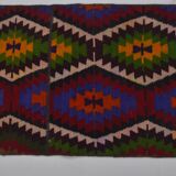 extra Long Vintage Oushak Kilim Rug sku 3759