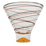 Nybro - Suède - Fait main - vase pendule - verre - cristal - années 1990