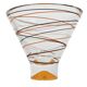 Nybro - Suède - Fait main - vase pendule - verre - cristal - années 1990