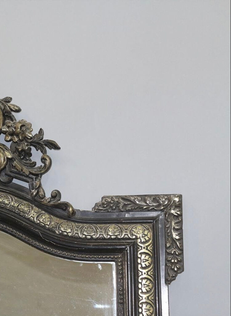 Mirror Napoleon III blackened wood