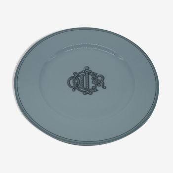 Assiette porcelaine monogramme Christian Dior