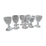 7 Baccarat liqueur glasses
