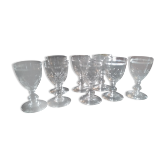 7 Baccarat liqueur glasses