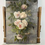 Tableau huile sur panneau vers 1900