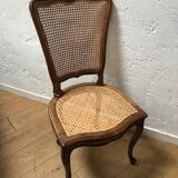 Old wooden chair and caning