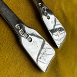 Pair of English solid silver table forks – 1815