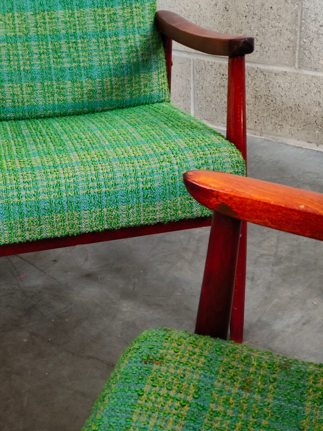 Pair of green armchairs by Jiri Jiroutek for Interier Praha 1960