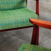 Pair of green armchairs by Jiri Jiroutek for Interier Praha 1960