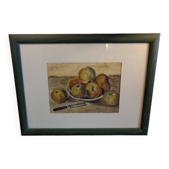 Still life with apples