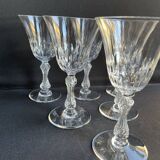 6 Saint Louis wine glasses cut Lozère service stamped