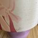 Lampe céramique lilas décor iris et oiseaux