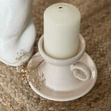 Glazed stoneware candle holder