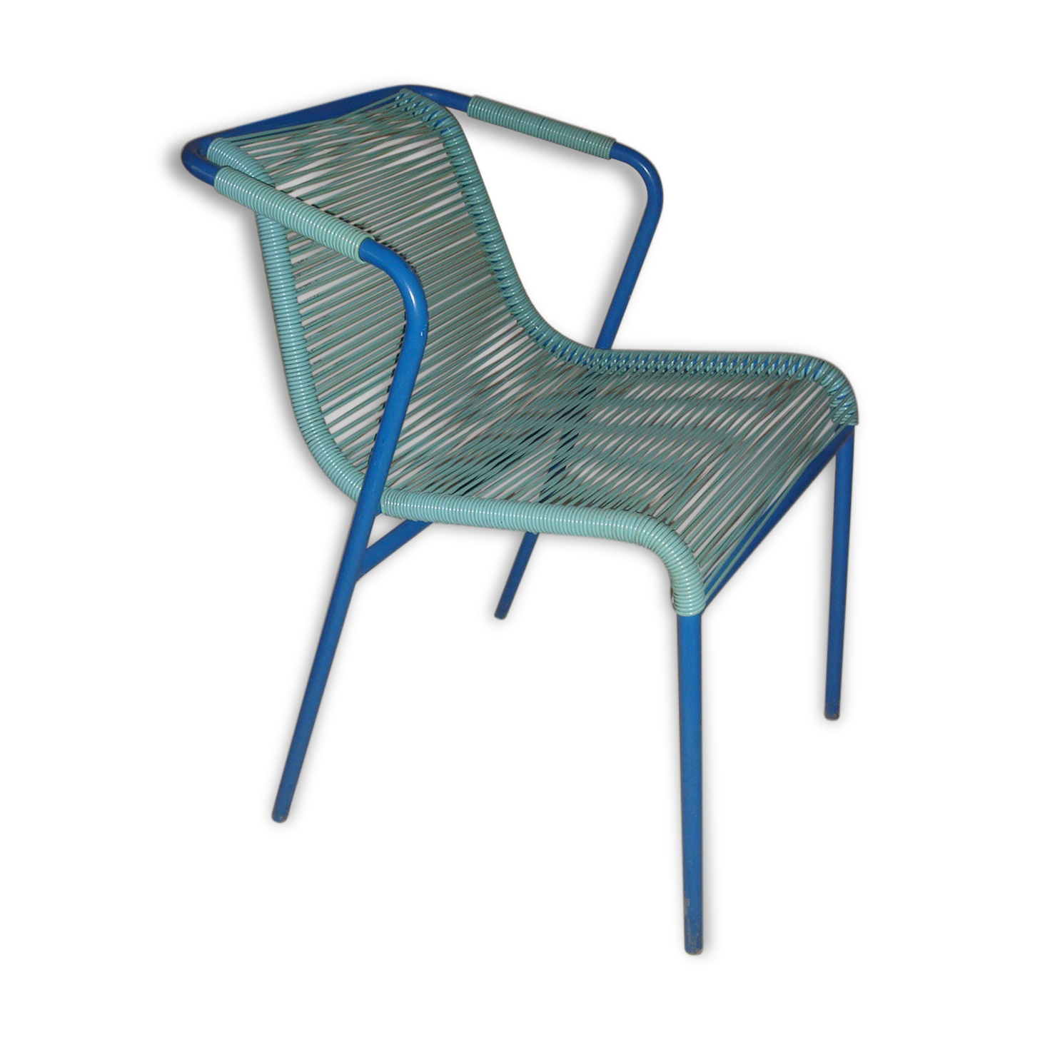 Armchair turquoise scoubidou exceptional!