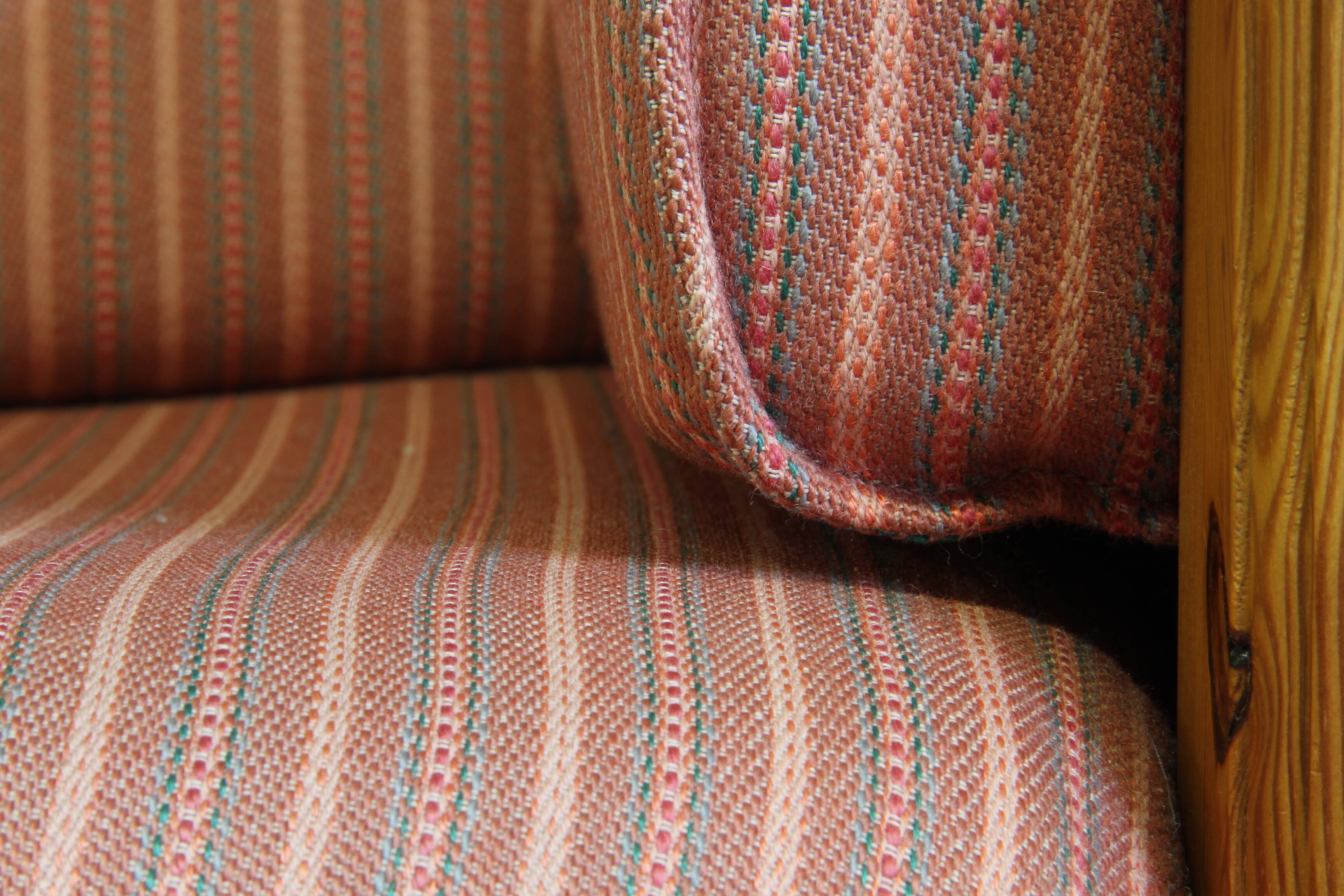 Vintage mid-century Danish pine lounge chair, 1970s