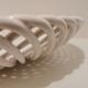 Vintage fruit dish ceramic braided 60s