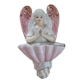 Bénitier ange en porcelaine