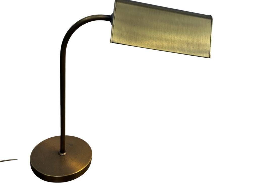 Lampe de bureau vintage 'dorée' / lampe de banquier