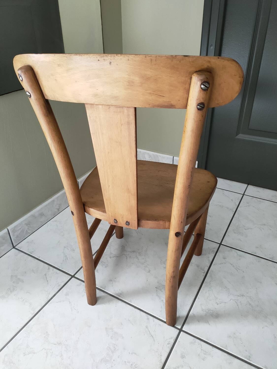 Old solid wood children's chair