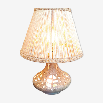 Ceramic lamp with double lighting