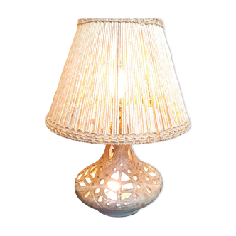 Ceramic lamp with double lighting