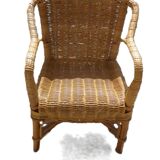fauteuil rotin enfant