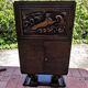 Vintage Art Deco carved bar cabinet