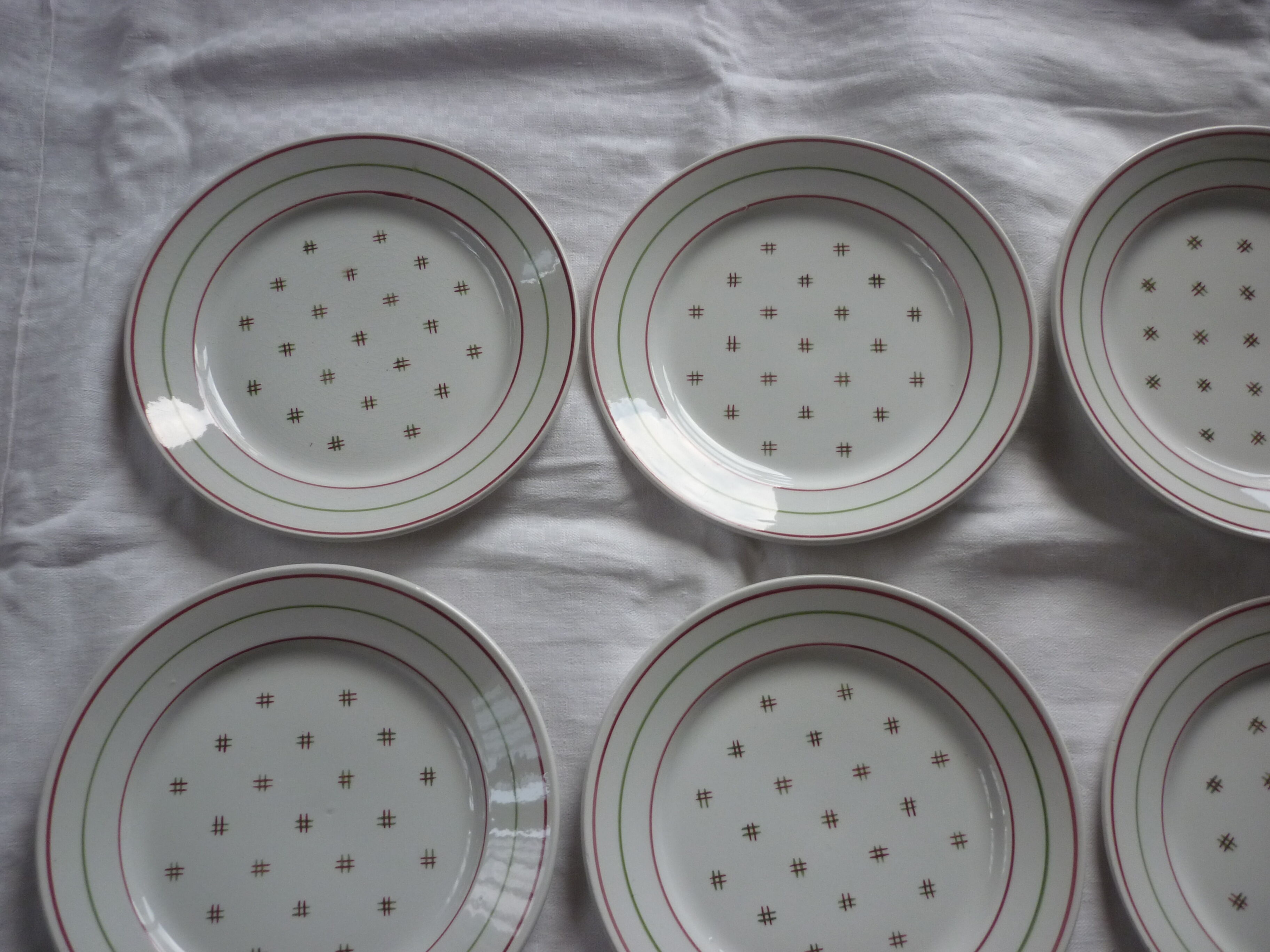 6 plates flat luneville model yveline