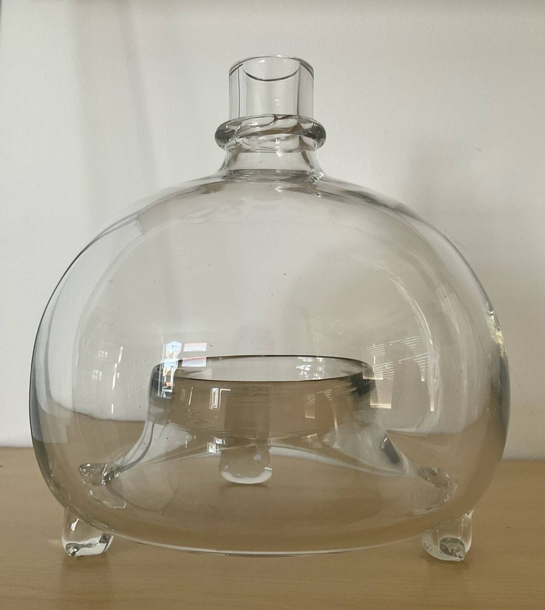 Vase vintage en verre soufflé