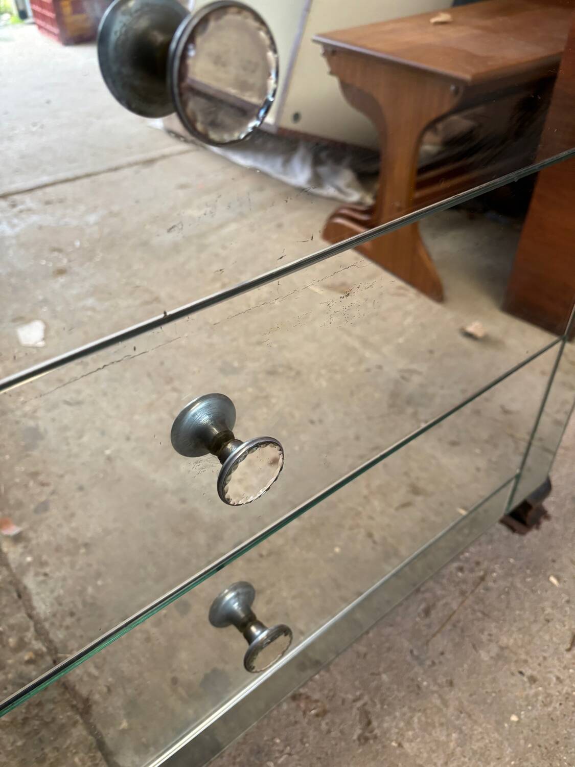 Art deco mirrored chest of drawers