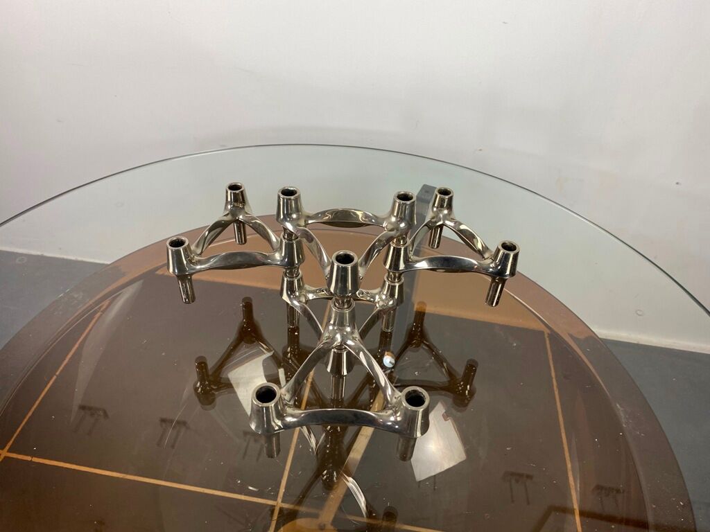 Lot of 5 BMF Nagel 1970 modular candlesticks