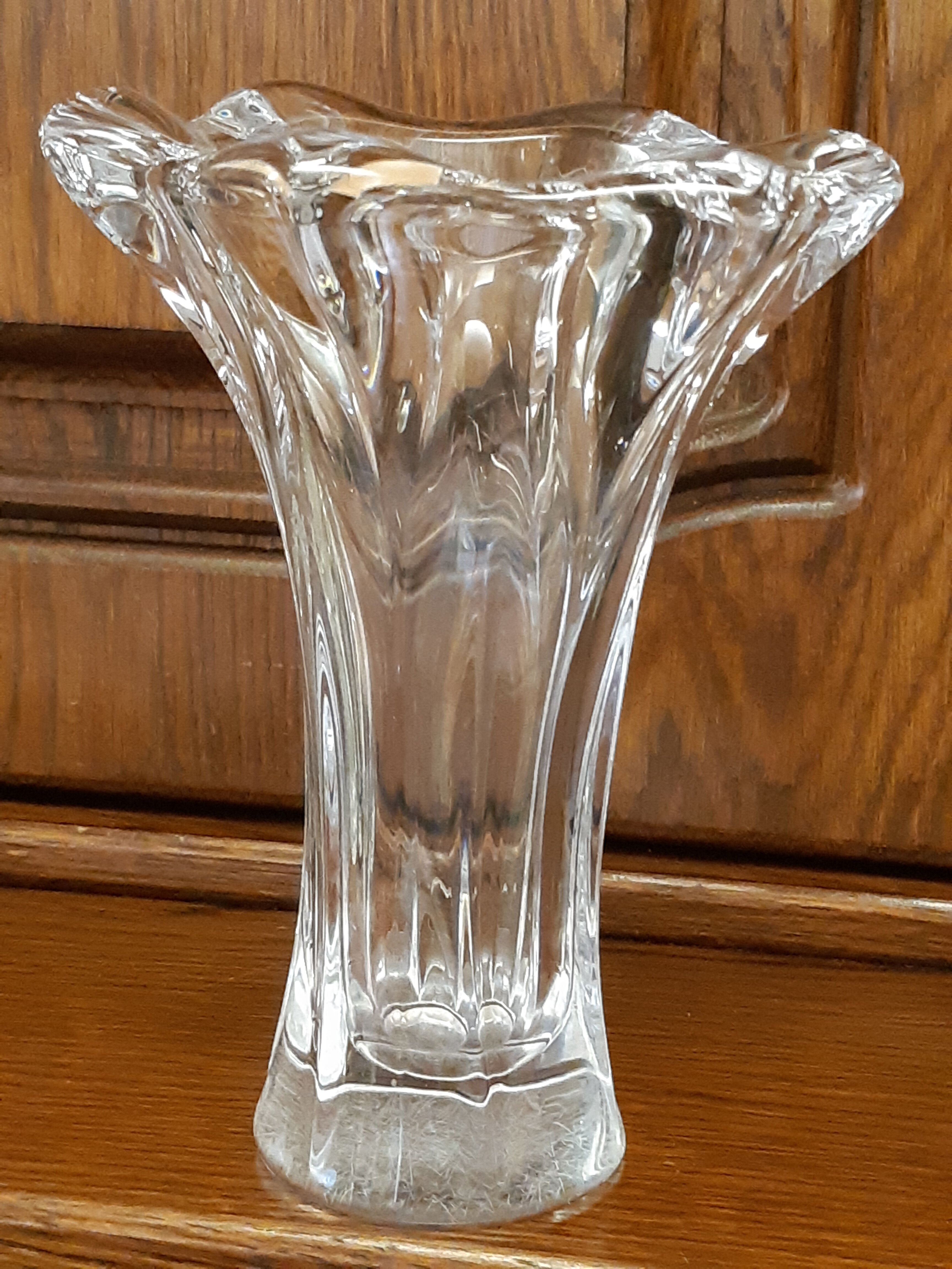 Vintage crystal vase from the 1960s-1970s