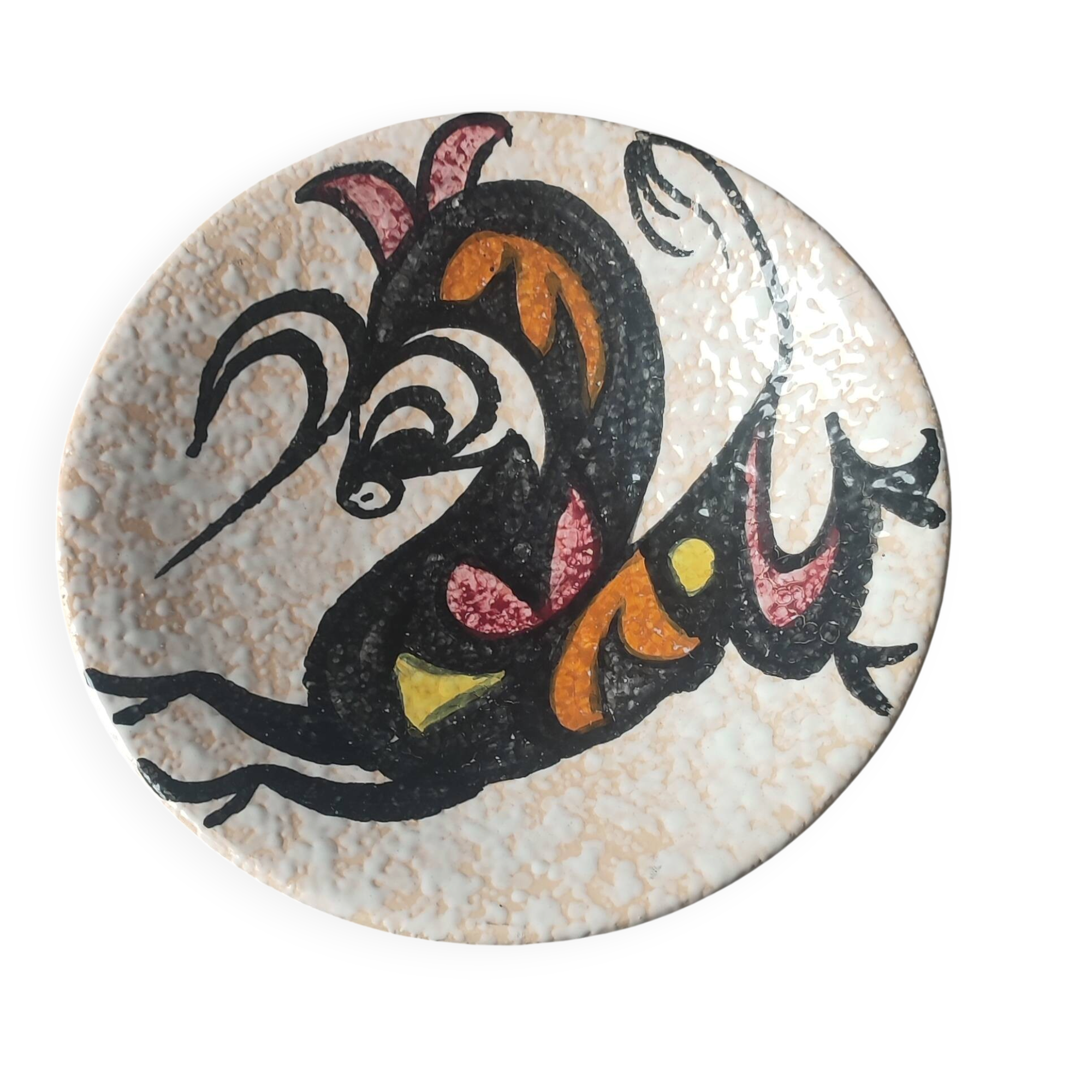 Mural Plate "Fighting Bull" ceramic Pop Art Style (Sanguino)