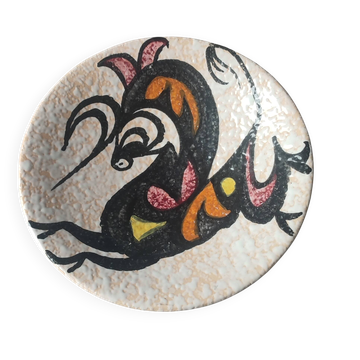Plat Mural "Toro de Lidia" ceramique Style Pop Art ( Sanguino )