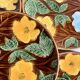 4 vintage Sarreguemines earthenware dessert plates