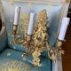 Pair of gilded bronze wall sconces