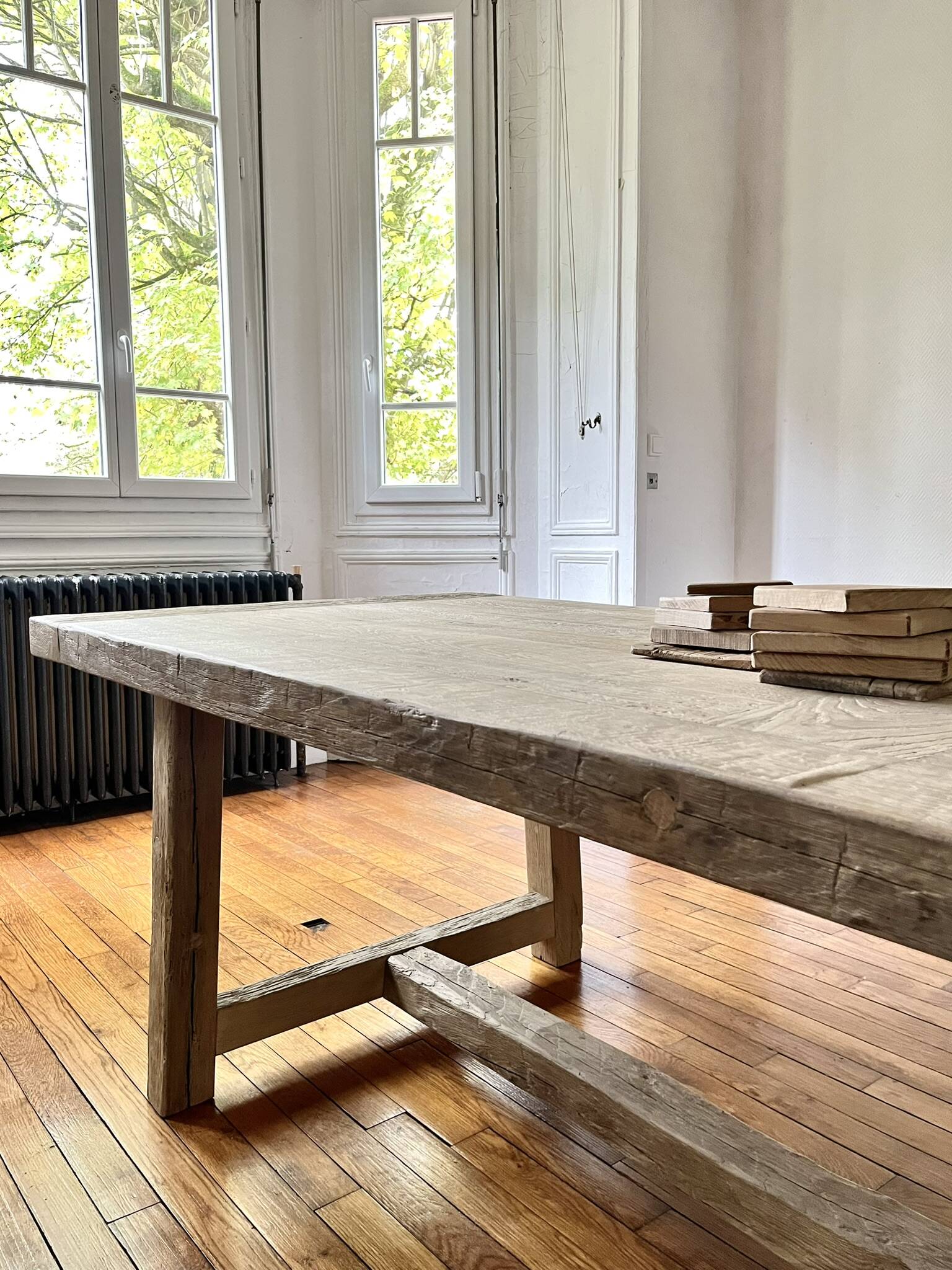 Table de ferme ancienne - Founder en Chêne Massif 200 cm de long