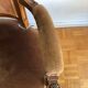 Fauteuil style directoire velours marron
