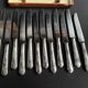 Box of 12 table knives – Silver-plated – Orbrille