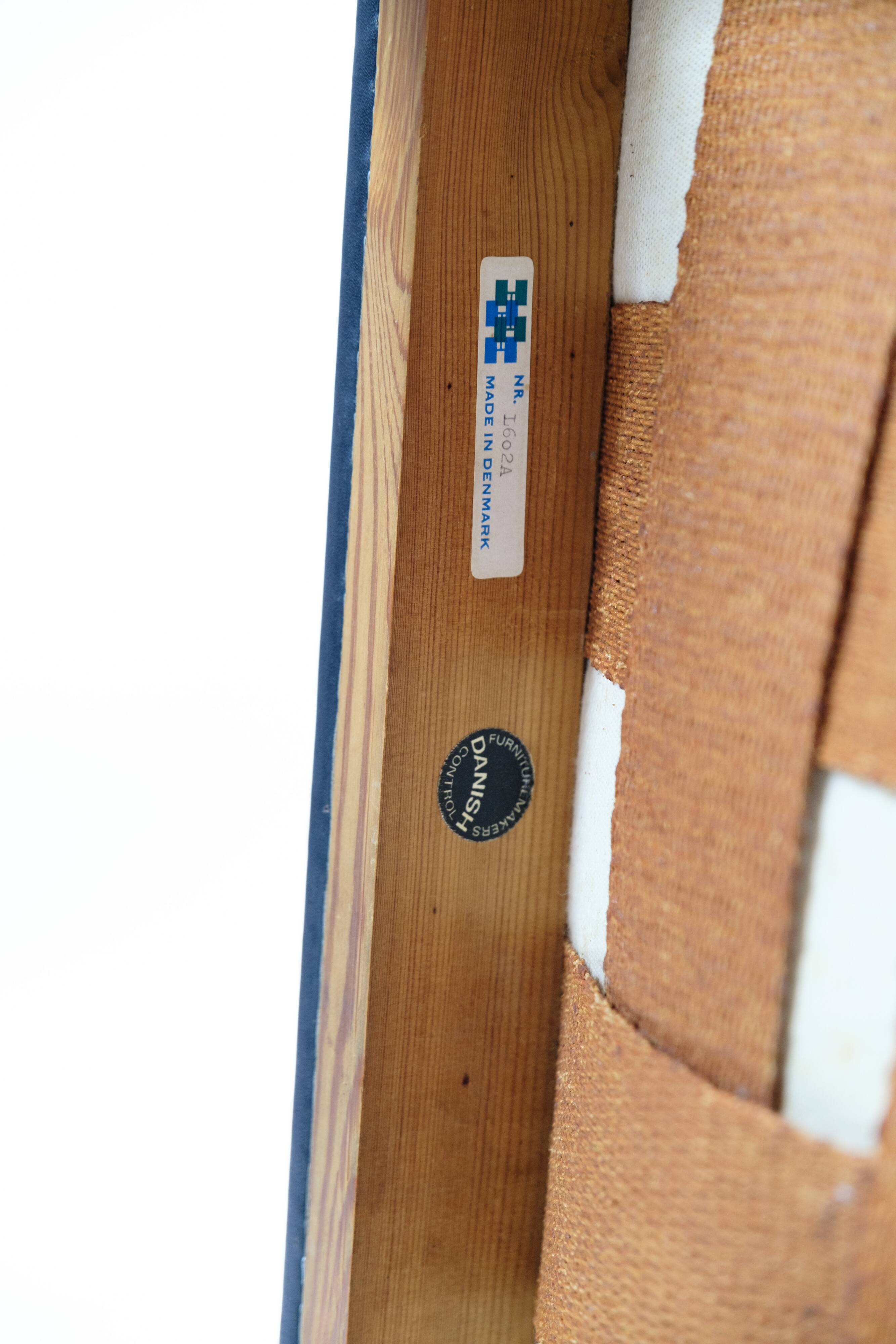 Stool Made In Black Leather & Rosewood Legs, Danish Design From 1960s